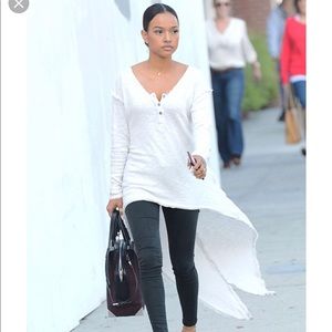 Truly Madly Deeply high low top with button detail